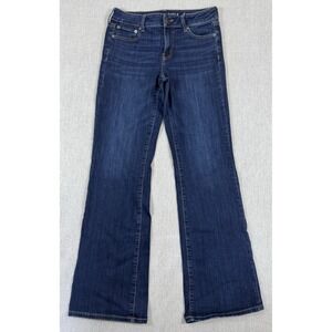 American Eagle Favorite Boyfriend Jeans Size 10 Long 33" Inseam Blue Med Wash